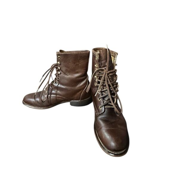Laredo Roper Vintage Style 112 Brown Leather Ankle Lace Up Boots Sz 9.5 M Womens - Picture 6 of 8
